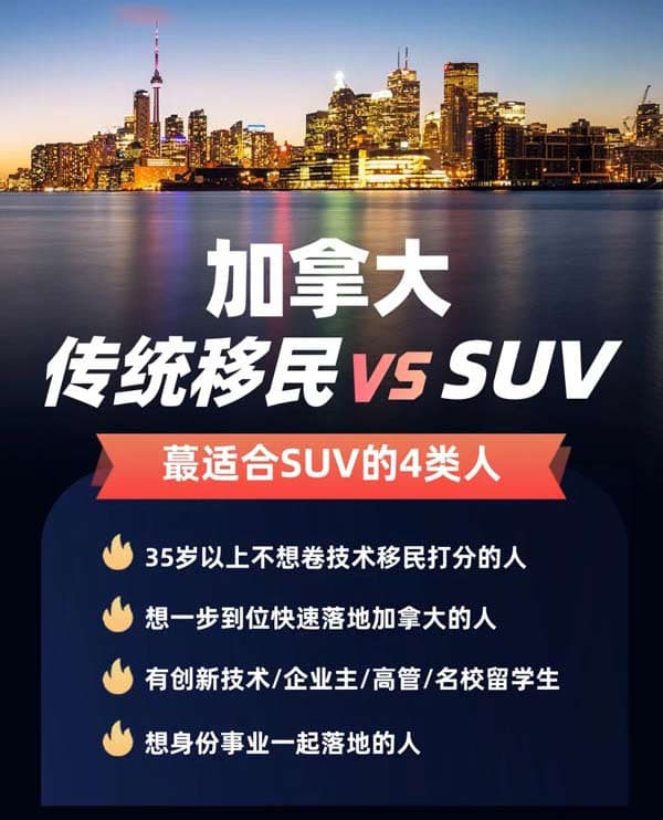 适合加拿大SUV移民的4类人