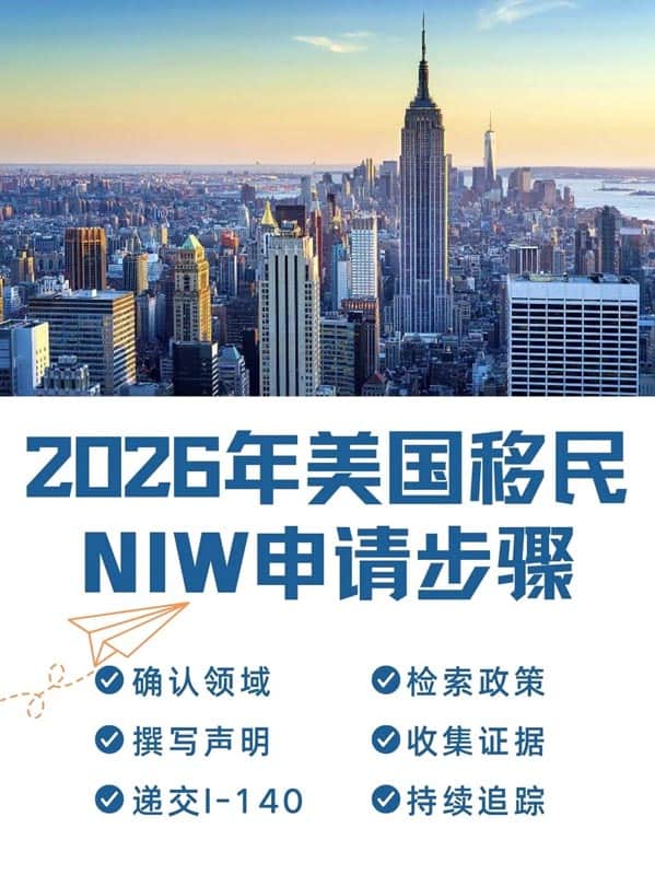 2026年美国移民|NIW申请6步法 2026年美国移民|NIW申请6步法
