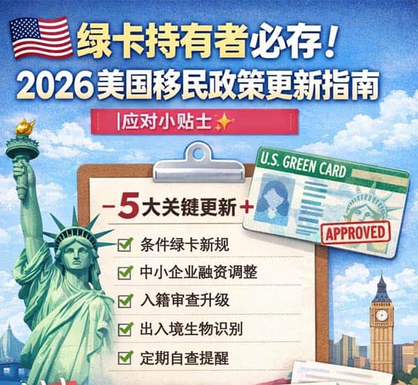 2026年美国移民政策更新指南！