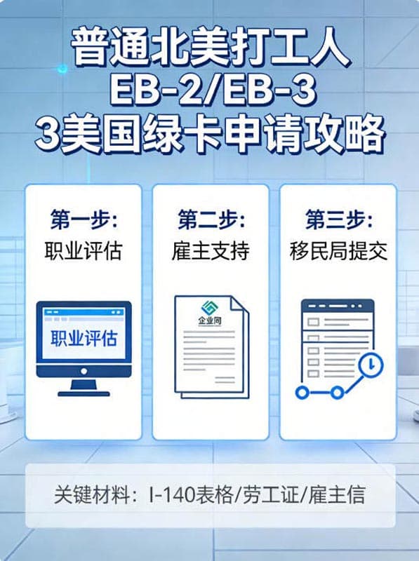普通北美打工人EB-2/EB-3美国绿卡申请攻略