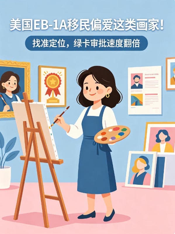 美国EB-1A移民偏爱这类画家！找准定位，绿卡审批速度翻倍